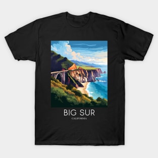 A Pop Art Travel Print of Big Sur - California - US T-Shirt